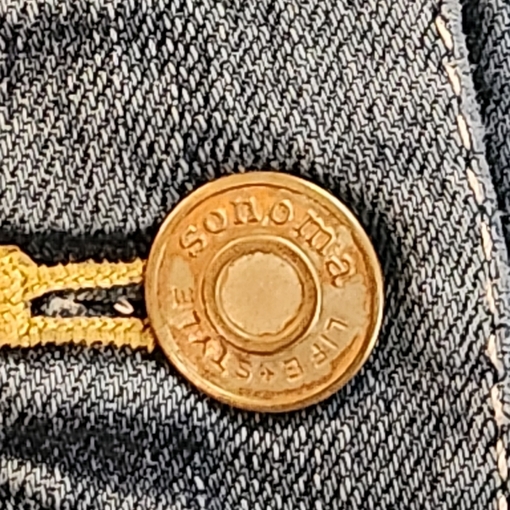 Sonoma Blue Denim Jacket with Button Front -XL - Picture 7 of 11